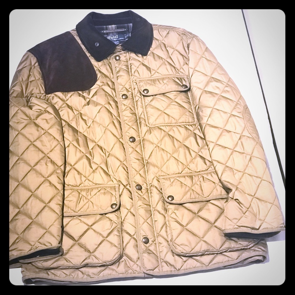 Polo Quilted Jacket with Corduroy Collar